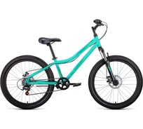 Велосипед FORWARD IRIS 24 2.0 D 6 скоростей, размер рамы 12, 2022, мятный/зеленый RBK22FW24835