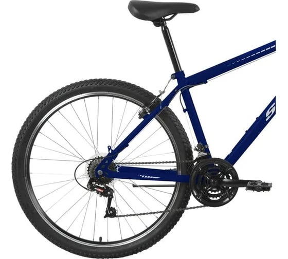 Велосипед SKIF MTB HT 27.5, 21 скорость, размер рамы 19, 2022, темно-синий/серебристый IBK22OK27028