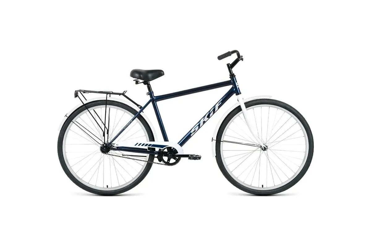Велосипед SKIF CITY 28 HIGH, 1 скорость, 2022, темно-синий/серый ...