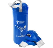 Детский игровой набор Absolute Champion Я-Чемпион 4 кг, синий перчатки, груша АЧ 10563