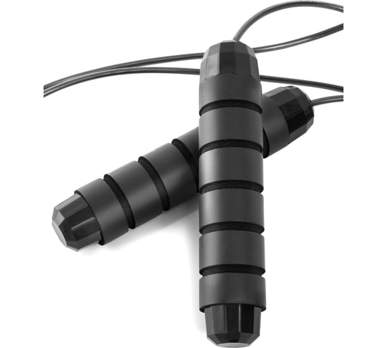 Утяжеленная скакалка ZDK FIT, черный 1201black
