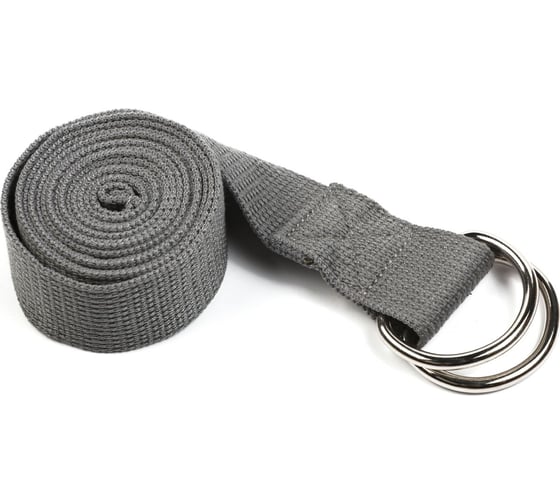 Ремень для йоги с металлическим карабином PRCTZ yoga strap, серый PY7501