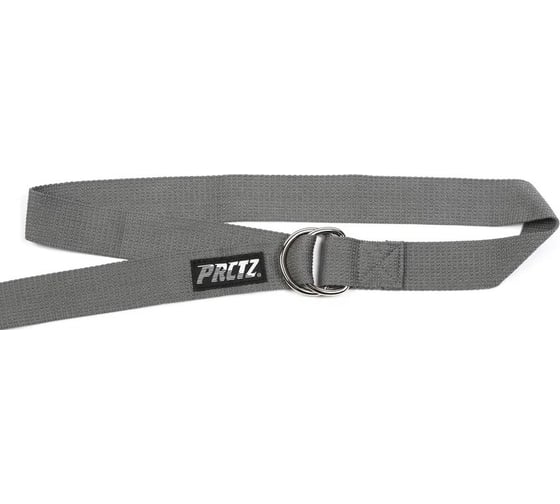 Ремень для йоги с металлическим карабином PRCTZ yoga strap, серый PY7501