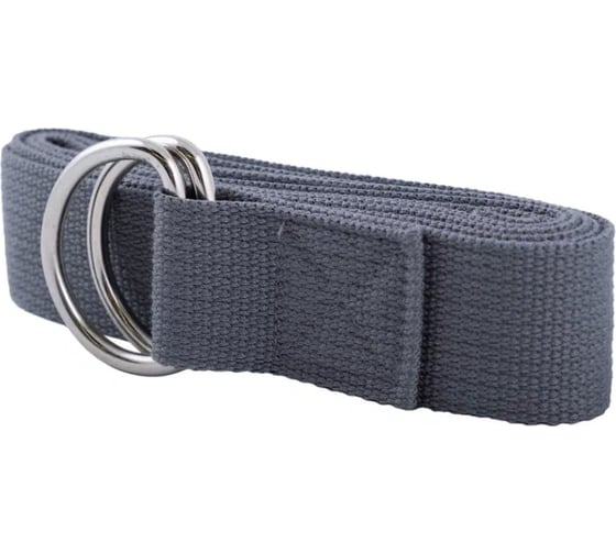 Ремень для йоги с металлическим карабином PRCTZ yoga strap, серый PY7501