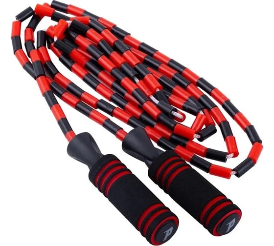Скоростная скакалка в оплетке PRCTZ beaded plastic jump rope, 275 см PF2401