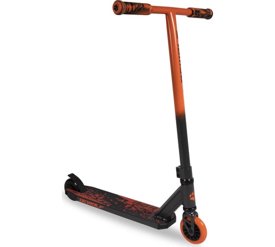 Трюковой самокат DEWOLF despot 100, цвет black/orange DWST25100100O