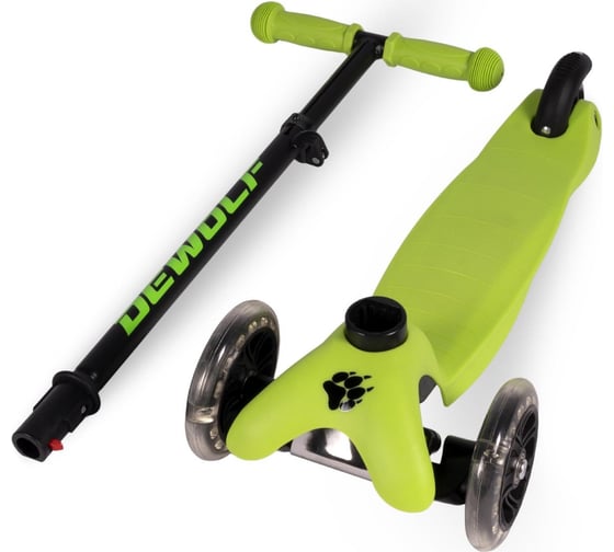 Детский самокат DEWOLF trilly 10, цвет green DWSD31120076G