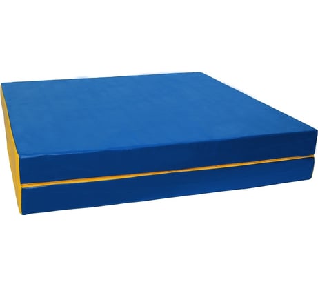 Складной мат КМС № 10, 100х150х10, 1 сложение, сине/жёлтый СГ000002627