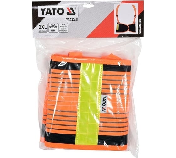 Пояс-поддержка спины YATO с подтяжками, р. 2XL YT-742411