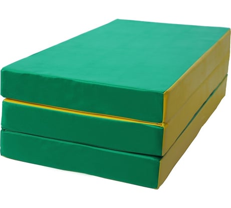 Складной мат КМС № 4 100x150x10 см, зелёно/жёлтый 1961