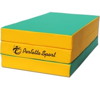 Складной мат Perfetto sport № 4, 100х150х10 см, зелёно/жёлтый СГ000000400