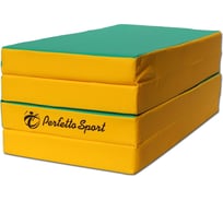 Складной мат Perfetto sport № 5 100х200х10 см, 3 сложения, зелёно/жёлтый СГ000000403