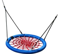 Гнездо MoyDvor 100см усиленное на армированных тросах 16мм и нержавеющих цепях. Качели подвесные круглые для общественных мест МойДвор. SAC102R