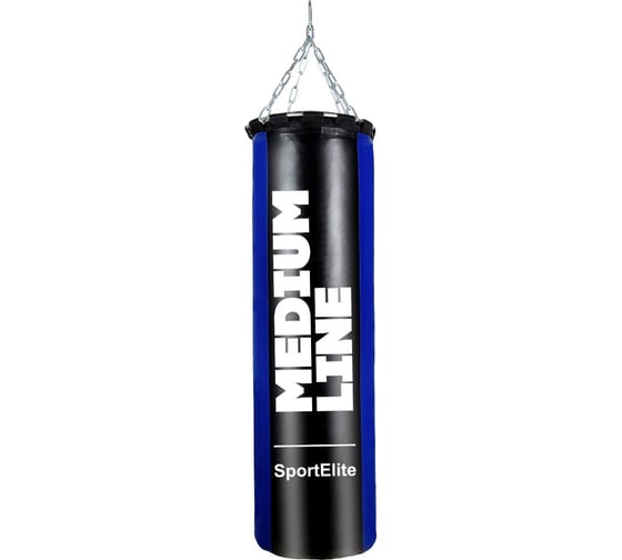 Боксерский мешок SportElite MEDIUM LINE 120 см, d-34, 45 кг, сине-черный ML-45BB