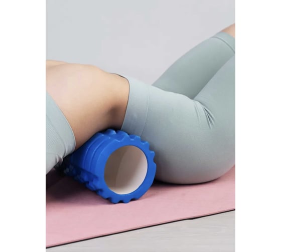 Мфр ролик, валик для спины массажный, ролл для мфр, 30 см, синий Shark fit 28606