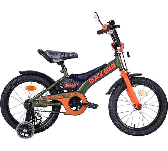 Детский велосипед BLACK AQUA KG1610 хаки-оранжевый 4610099423763