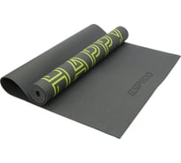Коврик для йоги Espado pvc 173х61х0.3см, черный, зеленый принт es2124-2 УТ-00000700