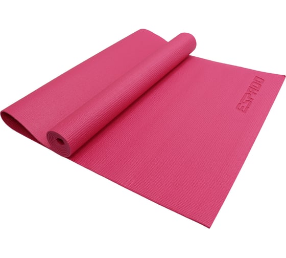 Коврик для йоги Espado pvc 173х61х0.3см, розовый, фуксия принт es2124-2 Espado УТ-00000701