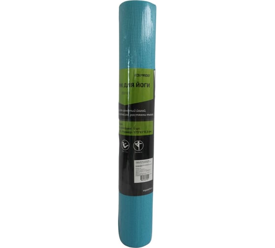 Коврик для йоги Espado pvc, 173х61х0.5см, голубой, es2122 00000074226