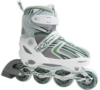 Раздвижные роликовые коньки для детей ATEMI белый/зеленый 00000106306