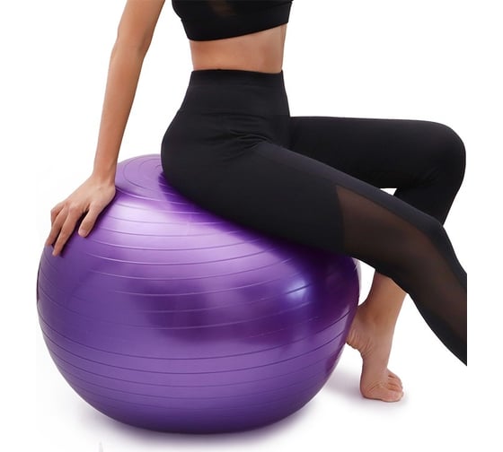 Мяч , надувной, фитбол, для йоги, цвет фиолетовый Nonstopika sportfit01