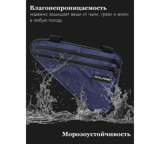 Велосипедная сумка SOLARIS синяя S5612