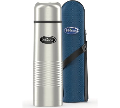 Термос Biostal 1 литр, в чехле, стальной NB-1000B