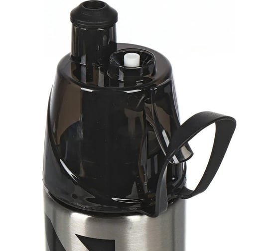 Термобутылка для воды DANIKS sl-099-grey-blac, 0.5 л, с распылителем, серый/черный 435635