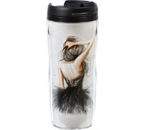 Термокружка DANIKS пластик, 0.38 л, балерина, колба пластик, yycf001-25 426231