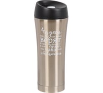 Термокружка DANIKS нерж, 0.45 л, узк.горл, женский стиль 1, колба нерж, sl-nt015-1 396553