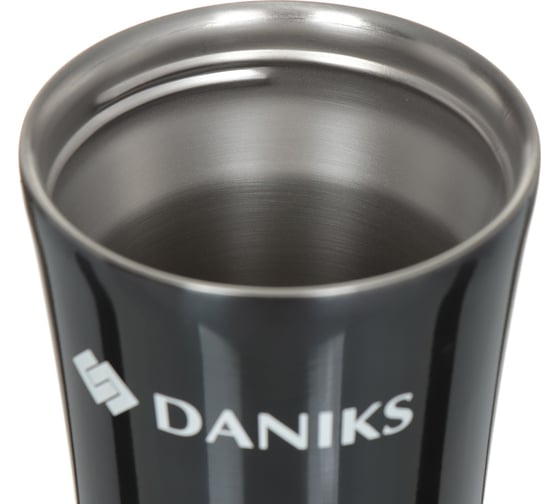 Термокружка DANIKS нерж, 0.45 л, узк.горл, колба нерж, графит, sl-nt015-met-grpht 316124