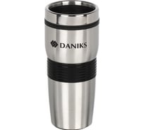 Термокружка DANIKS нерж сталь, пластик, 0.45 л, колба нерж, серебр, sl-113b 440182