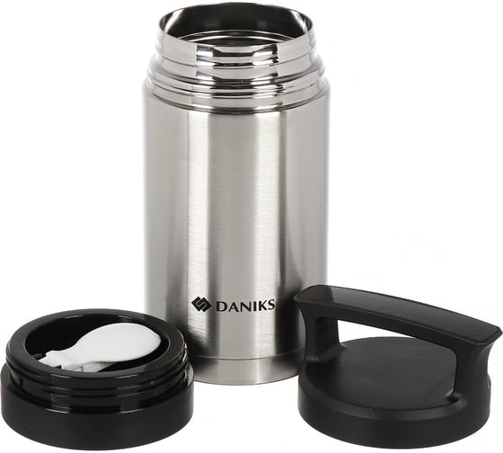 Термос для еды DANIKS, нерж, 0.8 л, колба нерж, с ложкой, sl-80mf-1 430667