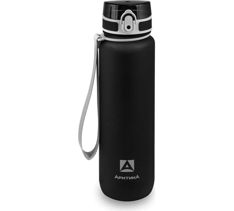 Бутылка Арктика тритановая, с ситечком, 1000 мл, черная матовая, 720-1000-BKM