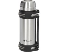 Термос DANIKS нерж, 1.8 л, универс.горл, колба нерж, серебр, sl-180ngl 316130