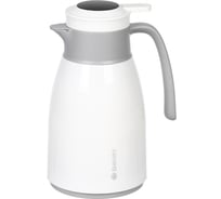 Термос-кувшин DANIKS пластик, 1 л, колба стекло, с датчиком, бел, ed-100-white 435631