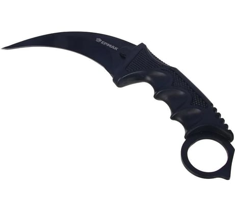 Туристический нож ЕРМАК изогнутый клинок, 19см, нержавеющая сталь, пластик 070-006