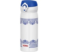 Термокружка Thermos JNL-402-BLWH SS 0.4 л, бело-синяя 319562 15936392