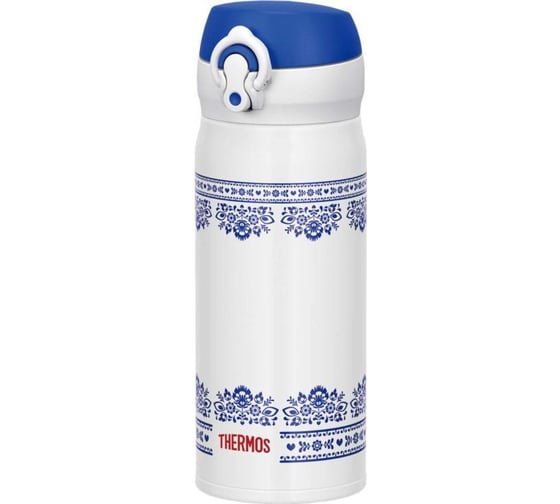Термокружка THERMOS JNL-402-BLWH SS 0.4 л, бело-синяя 319562