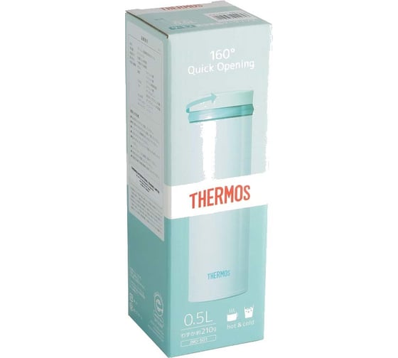 Термокружка THERMOS JNO-501-MNT 0.5 л, голубая 924643