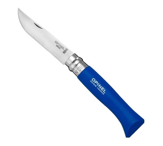 Нож, нержавеющая сталь, синий, с чехлом Opinel №8 Trekking 1891