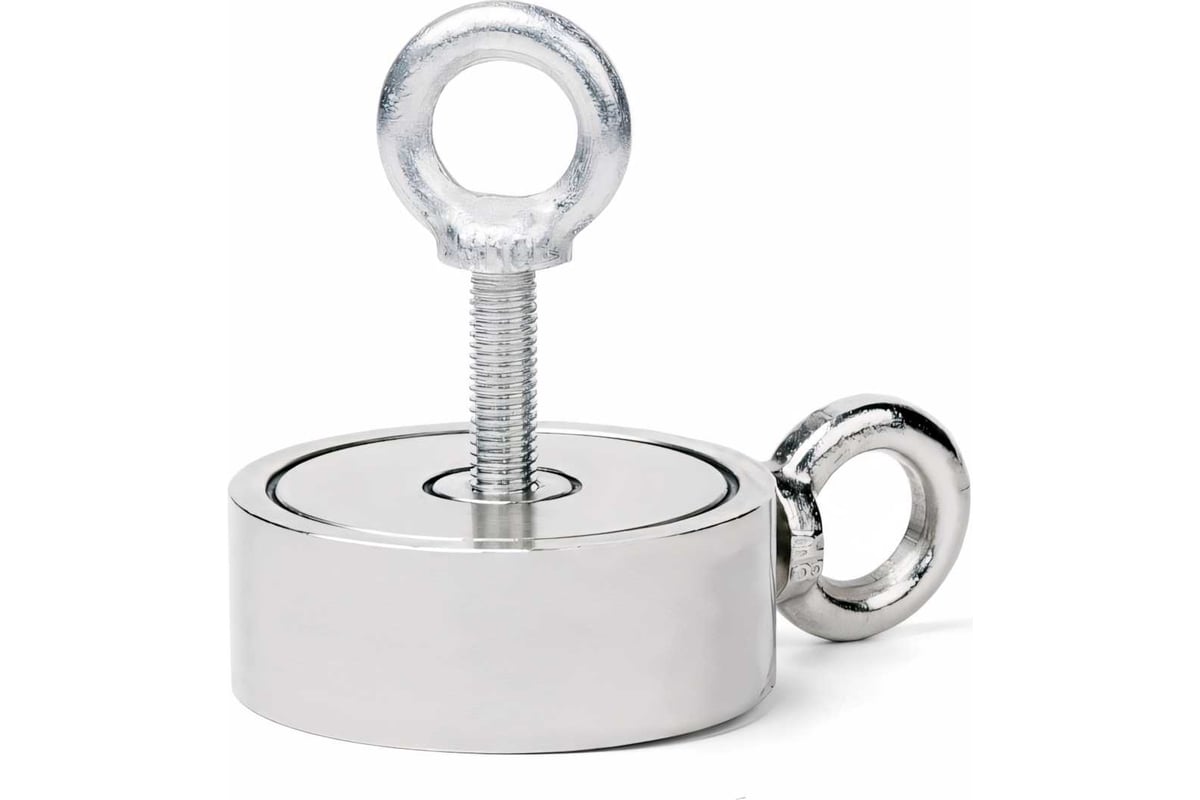 Поисковый двухсторонний магнит F200х2, сила сцепления 220 кг Forceberg ...