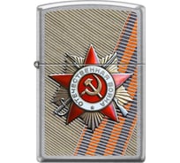 Зажигалка Zippo День победы с покрытием Street Chrome 207 ST GEORGE
