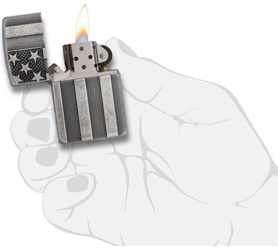 Зажигалка Zippo Armor с покрытием Antique Silver Plate 28974