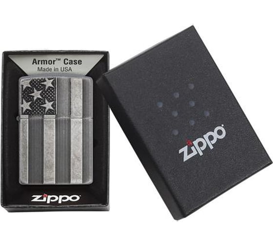 Зажигалка Zippo Armor с покрытием Antique Silver Plate 28974