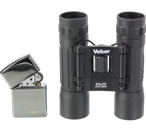 Бинокль Veber Sport БН 10х25 черный 11008