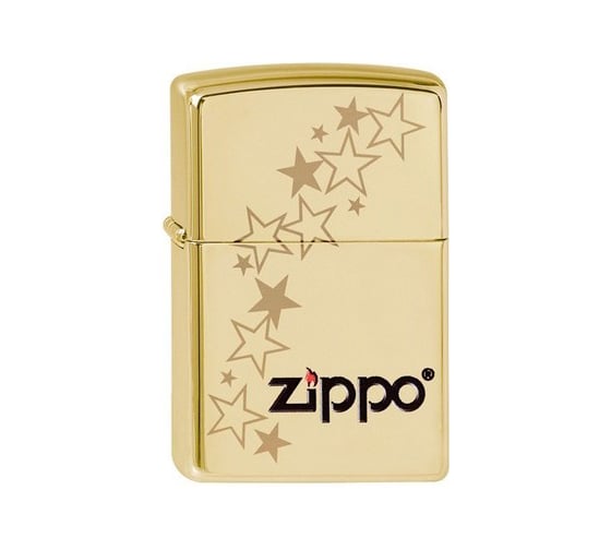 Зажигалка Zippo Classic с покрытием High Polish Brass B Zippo stars 1