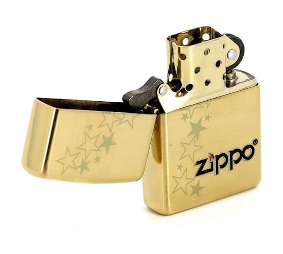 Зажигалка Zippo Classic с покрытием High Polish Brass B Zippo stars