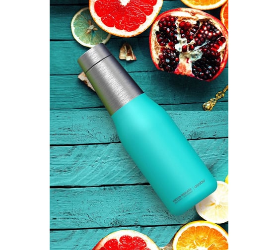Термос-бутылка Asobu Oasis 0.59 литра, бирюзовая SBV23 turqoise