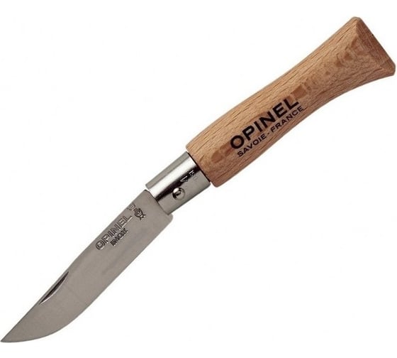 Нож, нержавеющая сталь, рукоять из бука Opinel №4 121040